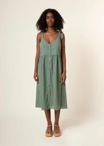 FRNCH PARIS -MORINA DRESS (OLIVE GREEN)