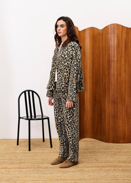 FRNCH PARIS - MUNCHKIN TRUCKER JACKET (LEOPARD)