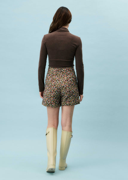 FRNCH PARIS - PAPILIO MOCKNECK TOP (BROWN)