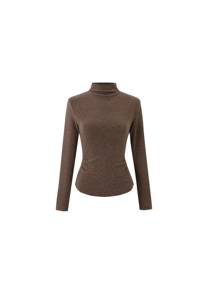 FRNCH PARIS - PAPILIO MOCKNECK TOP (BROWN)