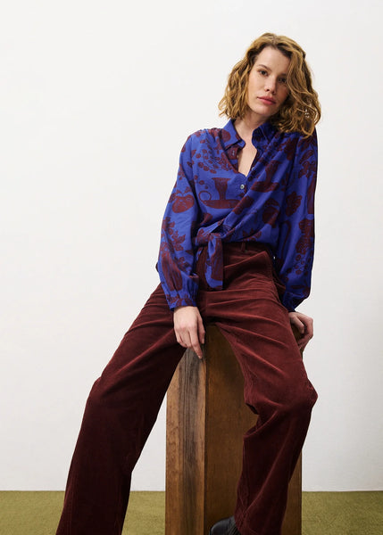 FRNCH - SWAN SHIRT (FLORAL BLUE)