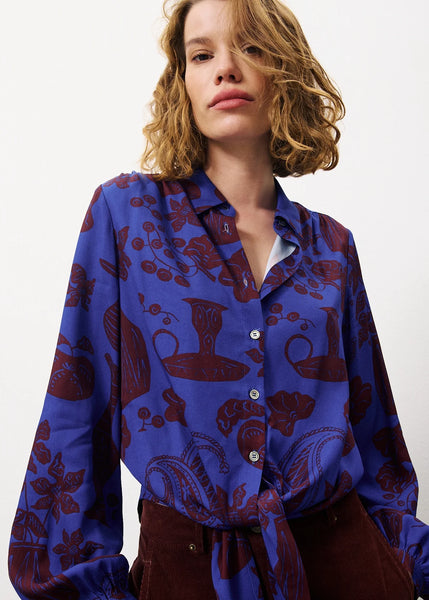 FRNCH - SWAN SHIRT (FLORAL BLUE)