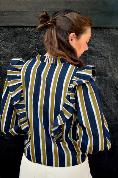 FRNCH -TAYA BLOUSE (BLUE)