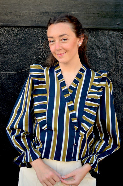 FRNCH -TAYA BLOUSE (BLUE)