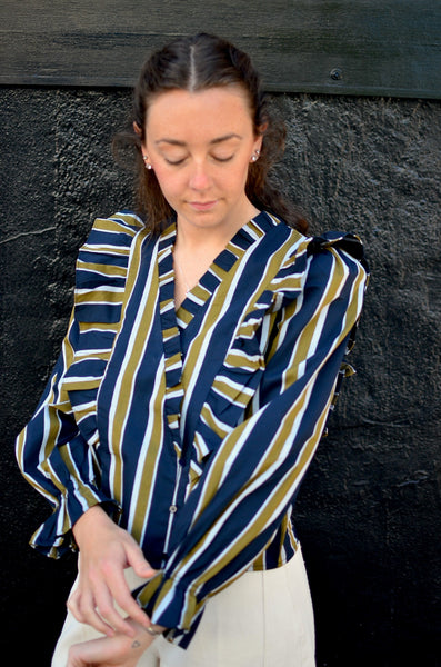 FRNCH -TAYA BLOUSE (BLUE)