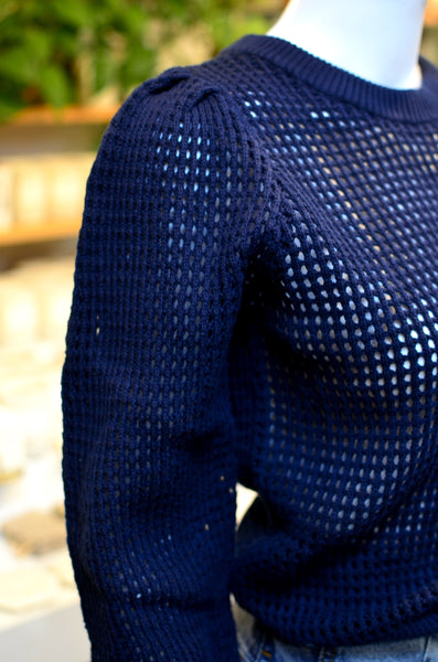 FRNCH - YONA KNITTED SWEATER (NAVY BLUE)