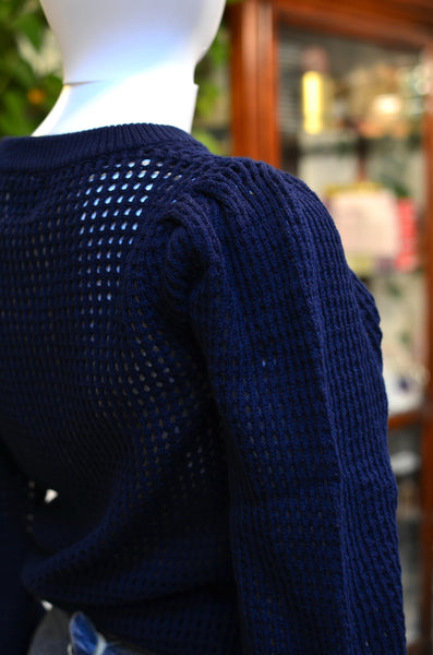 FRNCH - YONA KNITTED SWEATER (NAVY BLUE)