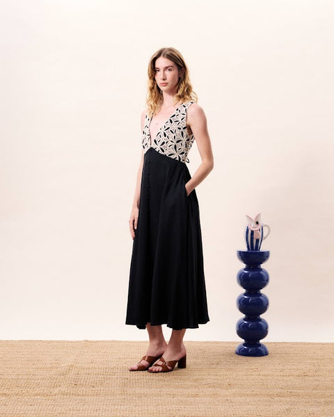 `FRNCH PARIS - BALANDRA DRESS (BLACK)