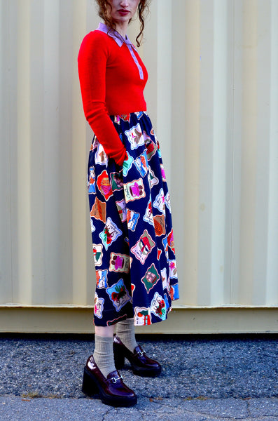 FRNCH PARIS - BORTH STAMP SKIRT