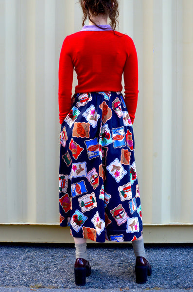 FRNCH PARIS - BORTH STAMP SKIRT