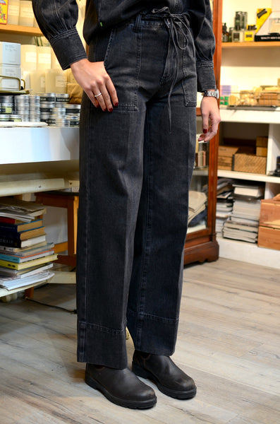 FRNCH PARIS - CLARKIA DENIM PANTS (WASHED BLACK)