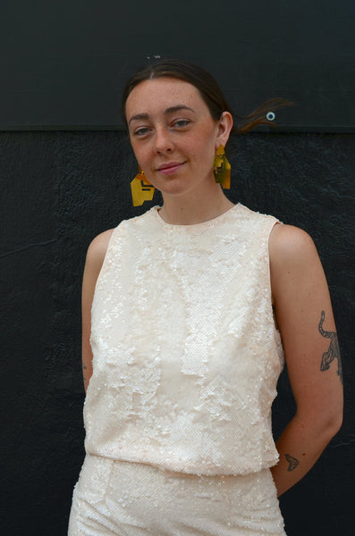 FRNCH -DAFNE TOP (CREAM)