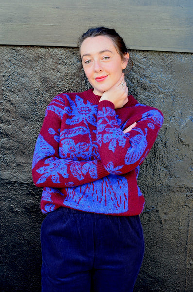 FRNCH PARIS - EGENIE SWEATER (FLORAL BLUE)