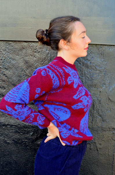 FRNCH PARIS - EGENIE SWEATER (FLORAL BLUE)