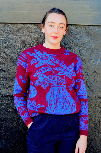 FRNCH PARIS - EGENIE SWEATER (FLORAL BLUE)