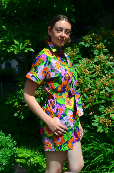 FRNCH -EVA ROMPER (SPICY GARDEN MARINE)
