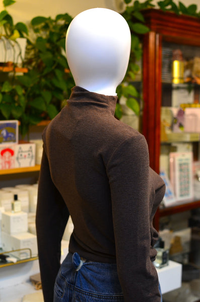 FRNCH PARIS - PAPILIO MOCKNECK TOP (BROWN)