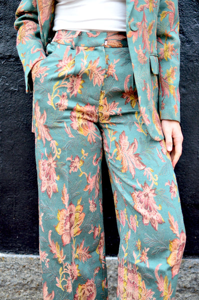 FRNCH - PAVERDY PANTS (GREEN JACQUARD)