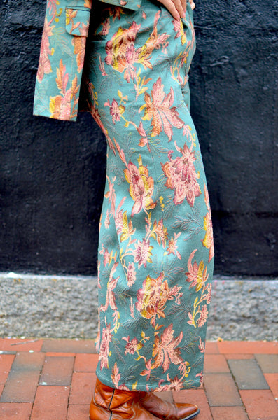 FRNCH - PAVERDY PANTS (GREEN JACQUARD)