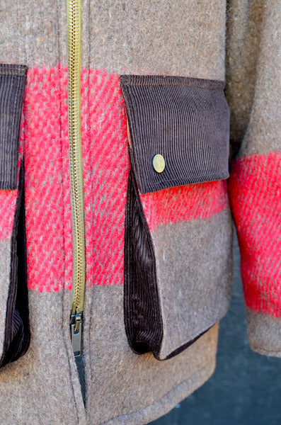 HERMA'S X PTC COLLAB - FIELD JACKET (SWISS ARMY BLANKET UPCYCLE)