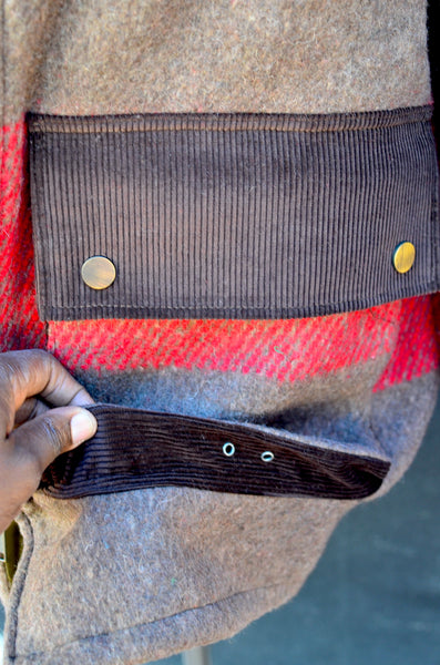 HERMA'S X PTC COLLAB - FIELD JACKET (SWISS ARMY BLANKET UPCYCLE)