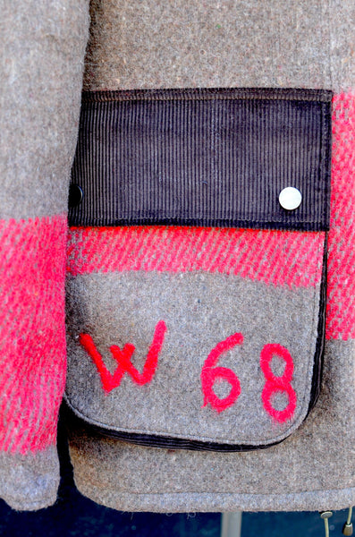 HERMA'S X PTC COLLAB - FIELD JACKET (SWISS ARMY BLANKET UPCYCLE)