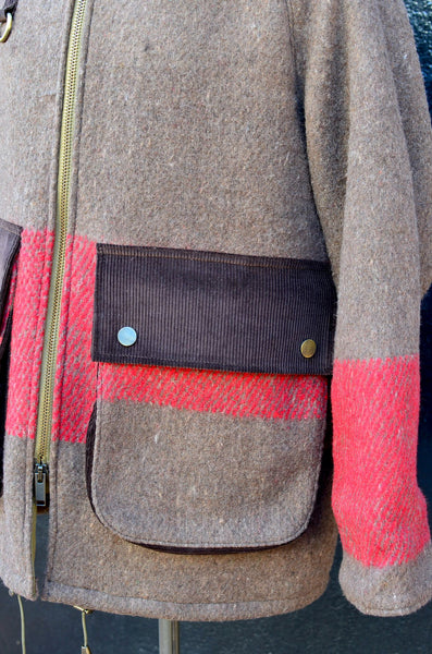 HERMA'S X PTC COLLAB - FIELD JACKET (SWISS ARMY BLANKET UPCYCLE)