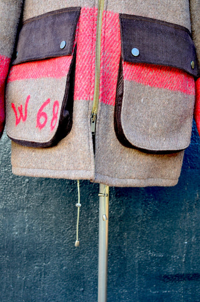 HERMA'S X PTC COLLAB - FIELD JACKET (SWISS ARMY BLANKET UPCYCLE)