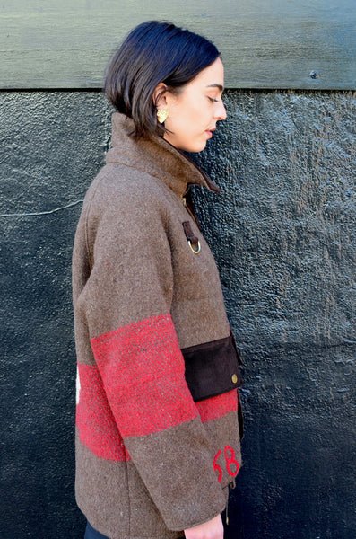 HERMA'S X PTC COLLAB - FIELD JACKET (SWISS ARMY BLANKET UPCYCLE) WOMEN'S