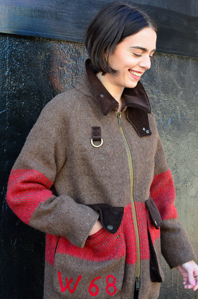 HERMA'S X PTC COLLAB - FIELD JACKET (SWISS ARMY BLANKET UPCYCLE) WOMEN'S