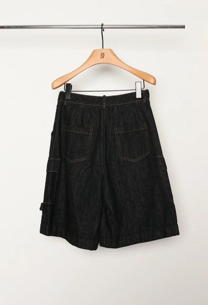 JIJI STUDIO PARIS - CHANI BERMUDA SHORTS (BLACK DENIM)