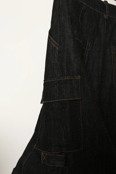 JIJI STUDIO PARIS - CHANI BERMUDA SHORTS (BLACK DENIM)