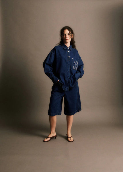 JIJI STUDIO PARIS - LAZARE BERMUDA SHORTS (BLUE DENIM)