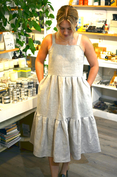 THE MAKER BAZAAR X PTC - LAURA DRESS (NATURAL LINEN)