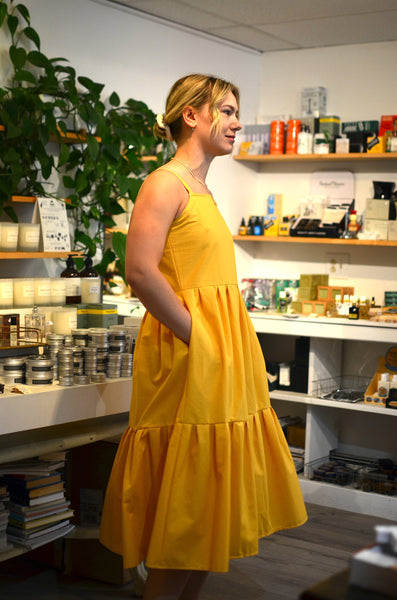 THE MAKER BAZAAR X PTC - LAURA DRESS (SKY YELLOW)