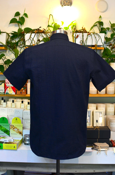 PTC - THE MAKIS SEERSUCKER POPOVER SHIRT (NAVY)