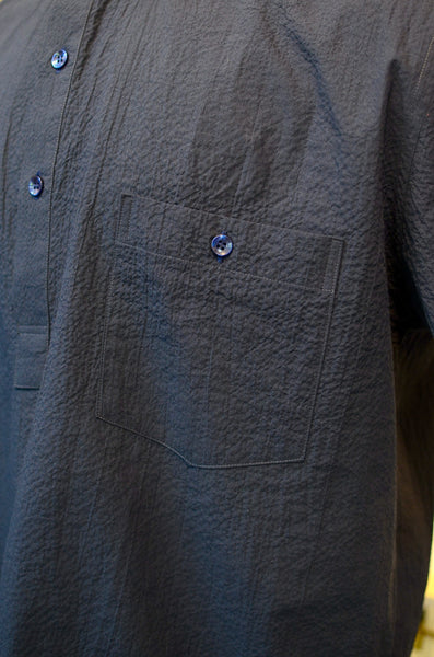PTC - THE MAKIS SEERSUCKER POPOVER SHIRT (NAVY)