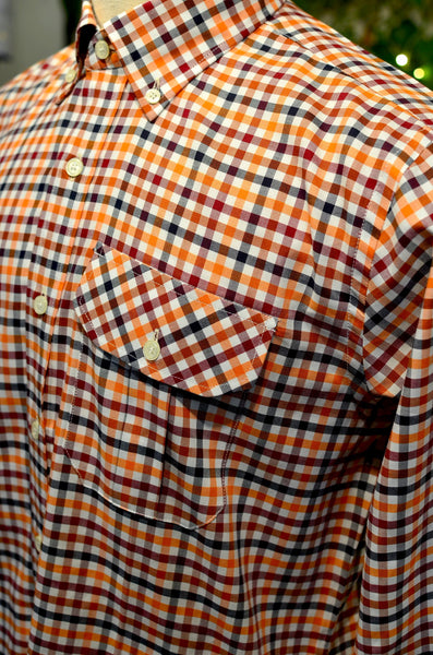 PTC SHIRTS (FW24) - DOUBLE GINGHAM (FALL ORANGE)