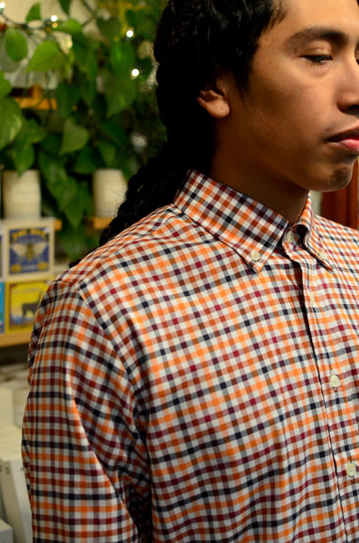 PTC SHIRTS (FW24) - DOUBLE GINGHAM (FALL ORANGE)