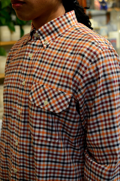PTC SHIRTS (FW24) - DOUBLE GINGHAM (FALL ORANGE)