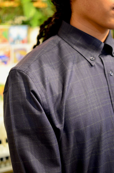 PTC SHIRTS (FW24) - WINDOWPANE (DEEP NAVY)