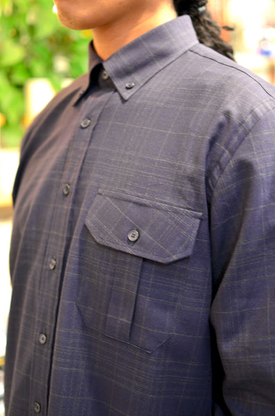 PTC SHIRTS (FW24) - WINDOWPANE (DEEP NAVY)