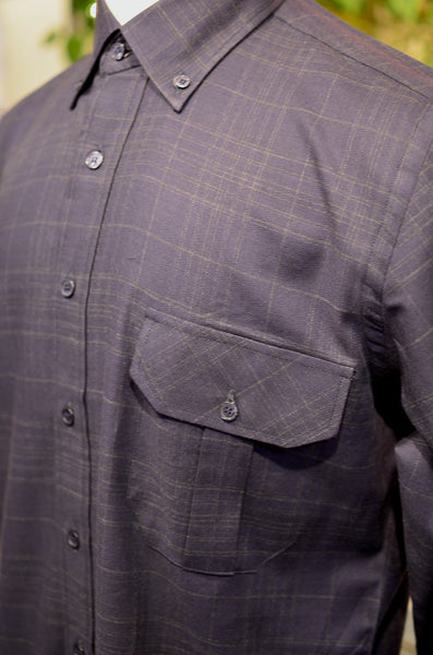 PTC SHIRTS (FW24) - WINDOWPANE (DEEP NAVY)