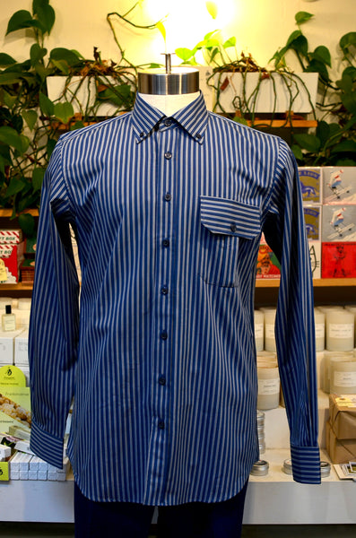 PTC STRIPES SHIRT - FLANNEL (BLUE/BROWN)