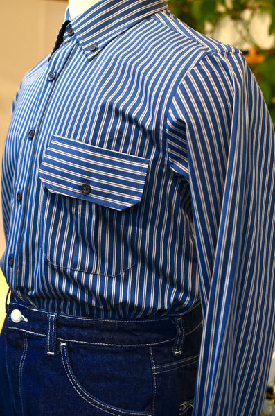 PTC STRIPES SHIRT - FLANNEL (BLUE/BROWN)