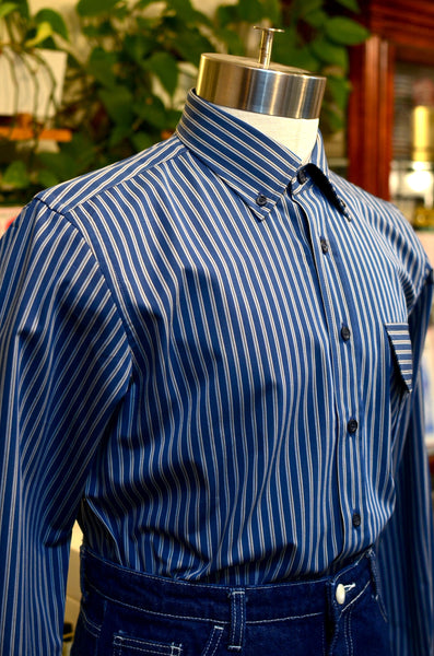 PTC STRIPES SHIRT - FLANNEL (BLUE/BROWN)
