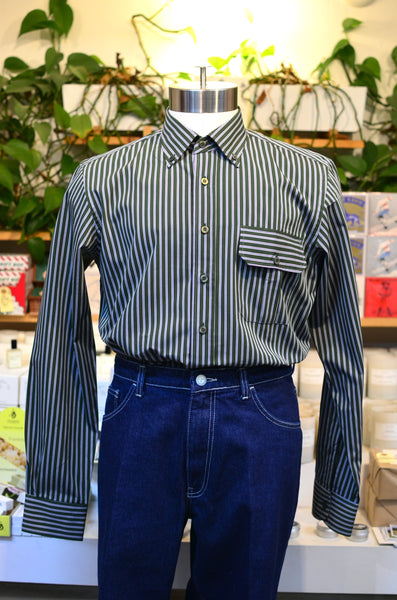 PTC STRIPES SHIRT - FLANNEL (GREEN/BURGUNDY)