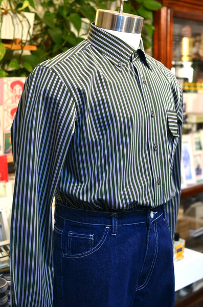 PTC STRIPES SHIRT - FLANNEL (GREEN/BURGUNDY)