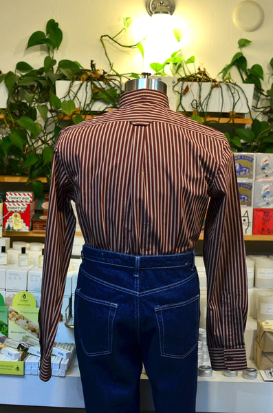 PTC STRIPES SHIRT - FLANNEL (WINE/ORANGE)