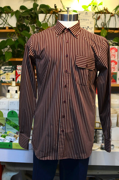 PTC STRIPES SHIRT - FLANNEL (WINE/ORANGE)